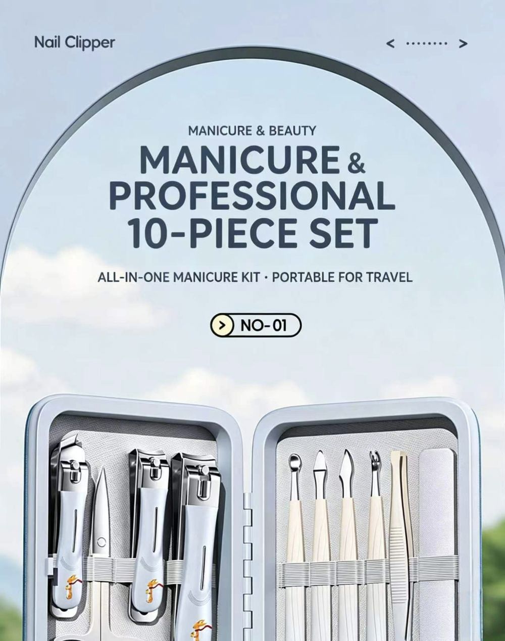 Professional 10-Piece Manicure Set in Box