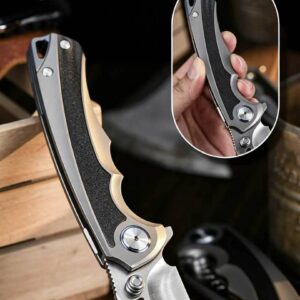 Dual-Color G10 Handle EDC Survival Knife - Top View