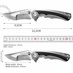 G10 Handle EDC Knife Kydex Sheath